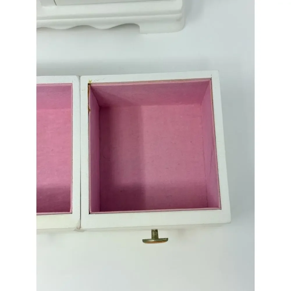 Tweety Bird Looney Tunes Wood Glass Jewelry Box Vintage